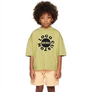 Camiseta Infantil de Pesca con Estampado Personalizado de 180 g/m², 100% Algodón, Camiseta Extra Grande para Niños Pequeños con Hombros Caídos para Ropa 2026 - Product Image 1