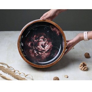 Bols de service à salade modernes jetables en bois de manguier et d'acacia, faits à la main, pour fêtes, vente en gros directe usine - Meilleures ventes - Product Image 1