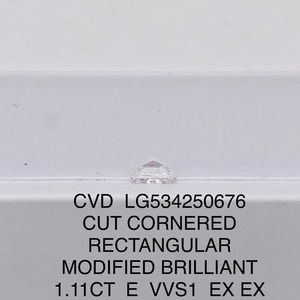 Diamants de laboratoire CVD, taille radiant brillant, diamant non monté 1,11 carat E VVS1, diamants de laboratoire pour bijoux - Product Image 4