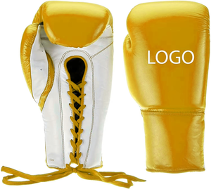 Guantes de Boxeo de Piel Originales de Alta Calidad OEM al por Mayor / Guantes de Boxeo con Cordones / Guantes de Lucha Personalizados - Product Image 4