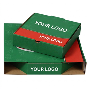 Custom 7-18 Inch Printed Recycled Corrugated Board Mailer Boxes Embossed Design Biodegradable Foldable Pizza Food <b>Container</b> - Product Image 4