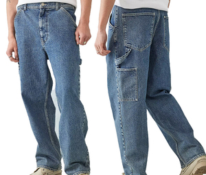 Nuevos Jeans Rotos de Estilo Baggy con Apliques Bordados Personalizados al por Mayor para Hombre 2023 - Product Image 1