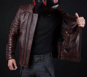 Chaqueta de Cuero Genuino para Otoño, Resistente al Viento, Cómoda, Estilo Urbano Contemporáneo y Formal - Product Image 3