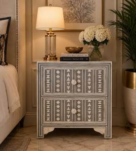 Classic Design Barroco <b>Queen</b> Size <b>Bed</b> Side Table Personalized Color Teak Wood Hand Carved Adjustable <b>Storage</b> Bedroom Furniture - Product Image 5