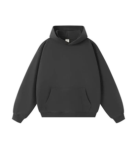 Sweat-shirt à capuche oversize pour homme, couleur unie, coton French Terry, décontracté, pour l'automne, avec poche, coupe classique - Product Image 3