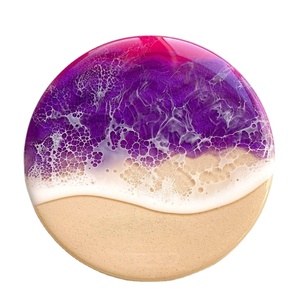 Posavasos de resina de diseño personalizado, decoración de Mesa para el hogar, Decoración de mesa elegante con acento, posavasos de resina redondos de diseño clásico - Product Image 4