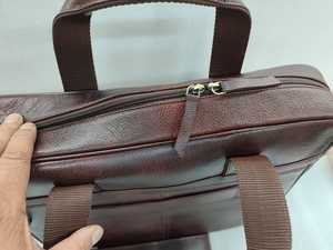 Wholesale Handmade Genuine Cowhide <b>Leather</b> Waterproof Laptop Messenger Bag Office <b>Briefcase</b> Professional Business Travel - Product Image 6