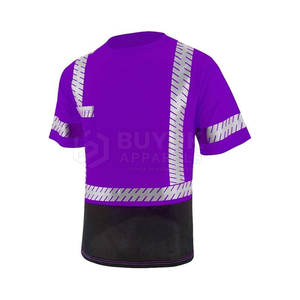 Chemise de travail haute visibilité respirante à manches courtes, réfléchissante, durable, 100% polyester, protection contre le feu, pour utilisation en entrepôt - Product Image 2