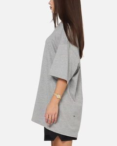 Camiseta de algodón 100% de la mejor calidad para mujer, talla grande, con logo personalizado, color liso, transpirable, holgada, informal. - Product Image 3