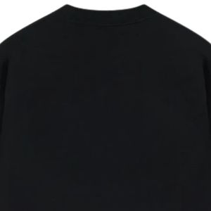 Camiseta de algodón negra de manga corta para hombre, corte holgado, con estampado en el pecho, estilo casual urbano, venta al por mayor OEM, suministro personalizado - Product Image 4