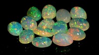Gemas de Ópalo Natural Mehrajuddin, Corte Ovalado, Multicolor, Opalescente, 0.4-1.0 Quilates, para Joyería, 6x8mm