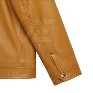 Veste en cuir d'hiver pour homme avec doublure chaude, poches avant modernes et élégantes, et coupe confortable - Product Image 5