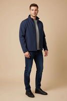 Blouson Bomber Sportif en Toile Softshell pour Homme – Coupe-Vent, Imperméable, Respirant, Zippé, Col Montant, Uni, Confortable pour l'Extérieur et l'Hiver