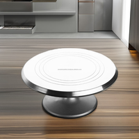 Support tournant pour décoration de gâteaux en aluminium de haute qualité, réutilisable et compatible micro-ondes, fourni par une usine d'outils de pâtisserie