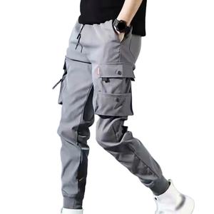 Custom Brand <b>Men</b> High Waist Summer <b>Cargo</b> Pants Elastic Plus Size Sportswear with Multi-Pockets New Design Canvas Trousers - Product Image 5