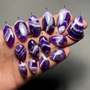 Cabochons en améthyste, pierres précieuses de quartz, formes variées (rond, marquise, ovale, goutte), tailles et formes assorties, lot en vrac - Product Image 3