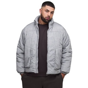 Chaqueta Acolchada de Lona con Logotipo Personalizado para Hombre, Invierno 2026, Transpirable, Cortavientos, Rellena de Fibra de Poliéster - Product Image 1