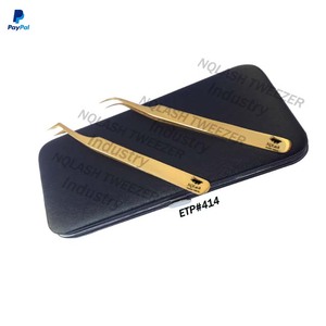 Custom Private Label Eyelash Extension Tweezers Stainless Steel <b>No</b> Gaps Eyebrow Tweezer for <b>Facial</b> Inward Growing <b>Hair</b> <b>Removal</b> - Product Image 6