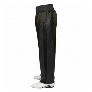 Pantalon de grappling noir satiné pour entraînement MMA, pantalon de kickboxing, équipement d'arts martiaux, couleur unie, pantalon professionnel de grappling - Product Image 3