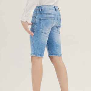 กางเกงยีนส์ขาสั้นทรงตรงสำหรับผู้ชาย เนื้อผ้านุ่มสบาย ราคาสมเหตุสมผล สินค้าขายดี - Product Image 2