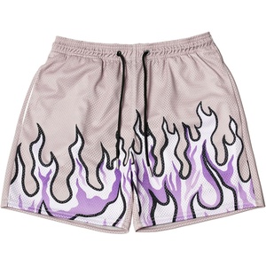 Shorts en maille élastique mi-taille pour homme, 100 % polyester, décontractés, pour l'été, séchage rapide, respirants, écologiques, anti-plis - Product Image 1