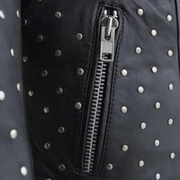 Veste en cuir de vachette pour homme 2026, style punk, faite à la main, de haute qualité, avec clous et pointes, pour motard, tendance