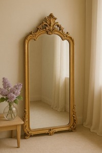 Espejo de Pared Rectangular de Latón Contemporáneo, Diseño Artístico Decorativo con Marco, Acabado Dorado, 4 mm de Grosor, Ecológico, Adorno Moderno para el Hogar - Product Image 6