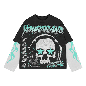 เสื้อยืดฮิปฮอปทรงปกติ ยูนิเซ็กซ์ คอกลม พิมพ์ลายดิจิทัล ลายเรียบ ผ้าโพลีเอสเตอร์/คอตตอนผสม แห้งเร็ว ระบายอากาศได้ดี - Product Image 6