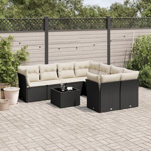 Ensemble de canapés de jardin noirs - Product Image 1
