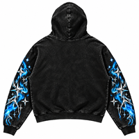 Sweat-shirt à capuche oversize pour homme, streetwear personnalisé, pull épais délavé, style hip-hop, vêtement de mode