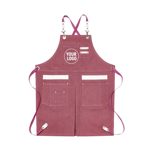 Best Customizable Black Canvas <b>Apron</b> With Adjustable Straps And Multiple Pockets For Barbers And Craftsmen - Product Image 1