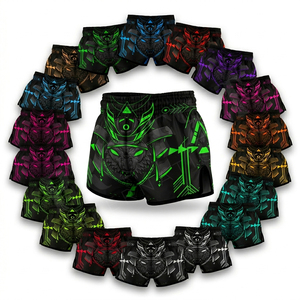Shorts de combat Muay Thai, MMA, boxe, confortables et tendance, toutes saisons, OEM ODM, personnalisés avec impression par sublimation, shorts d'entraînement de kickboxing - Product Image 1