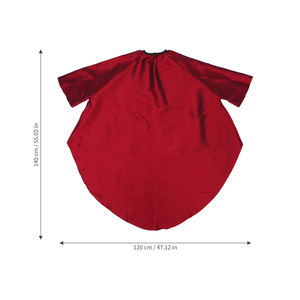 Cape de coiffure rouge à manches longues en polyester, résistante à l'eau, réutilisable, pour la coupe et la coloration des cheveux - Product Image 2