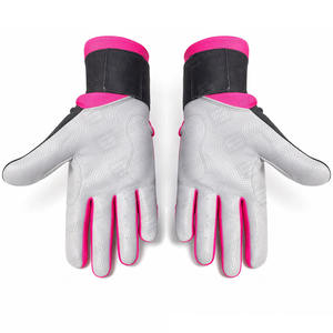 Vente chaude Baseball Saison Sports Frappeur Gants Longue Manchette Noir Gris Rose Couleur Combinaison Meilleur Gant De Baseball En Cuir - Product Image 6