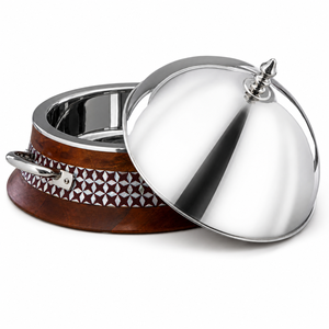 Casserole isotherme à double paroi en acier inoxydable de qualité supérieure avec finition bois, bol de service alimentaire pour cuisine domestique - Product Image 1