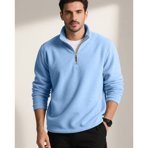 Sweat-shirt à col zippé personnalisé avec logo, mélange polyester-coton, meilleure qualité de couture, fournisseur de vêtements européen - Product Image 1