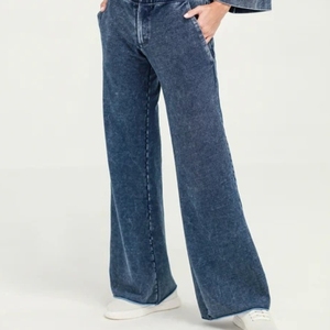Jeans en denim |   Nouveau pantalon en jean rétro style américain pour hommes et femmes, coupe décontractée ample et droite, jambe large, effet délavé automne - Product Image 5