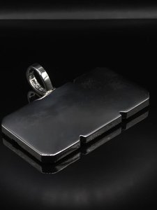 Colgante de Lujo de Plata 925 con Moissanita de Corte Redondo y Letra, Engaste de Canal con Corte Baguette, Charm Temático para Fiesta, Joyería Unisex - Product Image 5
