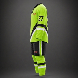 Tenue de hockey sur glace haut de gamme : Maillot et pantalon d'équipe en tissu respirant et anti-humidité pour les matchs de ligue et l'entraînement - Product Image 6