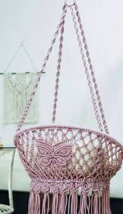 <b>Macrame</b> <b>Swing</b>, <b>Macrame</b> Hammock <b>Chair</b>, <b>Macrame</b> Round <b>Swing</b>, Hanging Cotto <b>Macrame</b> Hammock - Product Image 4