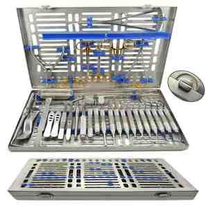 Kit chirurgical ergonomique manuel pour implant dentaire, plateau certifié CE en acier inoxydable, équipement dentaire réutilisable - Product Image 2