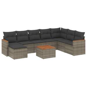 Conjunto de Sofás Modulares Medianos de Ratán PE Gris para Jardín, Colección de Muebles de Jardín Elegantes - Product Image 2