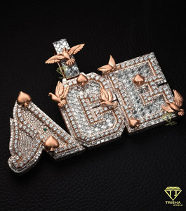 Ace Spade Pendant Iced Out Moissanite Necklace Hip Hop Baguette Stone Bling Jewelry Chain Gift - Product Image 1
