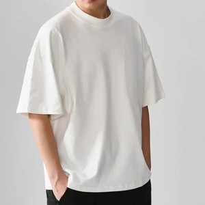 เสื้อยืดทรงปกติรุ่นใหม่สุดฮิต 240GSM ผ้าถักเนื้อหนัก 100% ผ้าฝ้าย  แบบกำหนดเอง 3 มิติ สำหรับเสื้อผ้าสตรีทแวร์แบบเรียบง่าย เป็นมิตรกับสิ่งแวดล้อม - Product Image 1