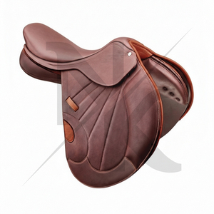 Selle de dressage pour l'équitation de qualité supérieure, en cuir de vachette sur mesure, assise confortable, produits d'équitation anglaise en provenance d'Inde. - Product Image 2