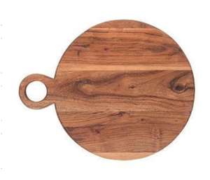 Planche à découper en bois d'acacia, plateau occidental, planche à pizza, planche à pain, planche à découper avec poignée creuse, planche à fromage en bois - Product Image 1