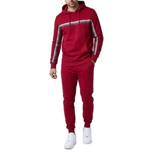 Premium Quality Hooded Color-Block Casual Eco-Friendly Breathable 100% Cotton Unisex 2 in 1 Design Tracksuit - Product Image 6