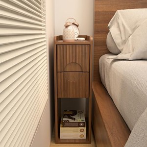Mango Wood <b>Bedside</b> Cabinet Storage <b>Table</b> | Handcrafted Contemporary Design Shape Eco-friendly Durable Bedroom Furniture - Product Image 3