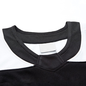 เสื้อฮอกกี้น้ำแข็งคุณภาพสูง 100% โพลีเอสเตอร์ ป้องกันแบคทีเรีย แห้งเร็ว พิมพ์ลายดิจิทัล ปักโลโก้ บริการ OEM แบบกำหนดเอง สำหรับทุกเพศ - Product Image 4