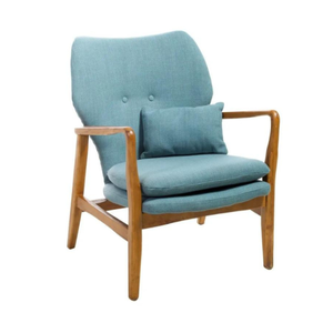 Sillón de Madera de Teca de Primera Calidad con Asiento Ecológico y Cómodo para Sala de Estar - Product Image 1